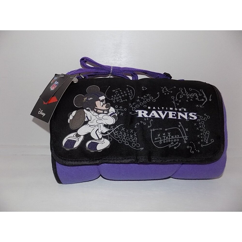 NFL Blanket Baltimore Ravens Disney Oniva Tote Fleece Outdoor Picnic Purple